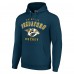 Nashville Predators Starter Navy Logo Pullover Hoodie