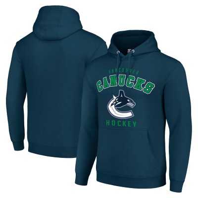 Vancouver Canucks Starter Navy Logo Pullover Hoodie