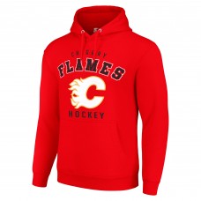 Calgary Flames Starter Red Logo Pullover Hoodie