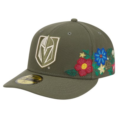 Бейсболка Vegas Golden Knights New Era Olive Tonal Florals 59FIFTY