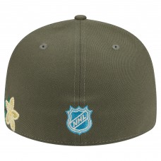Бейсболка Vegas Golden Knights New Era Olive Tonal Florals 59FIFTY