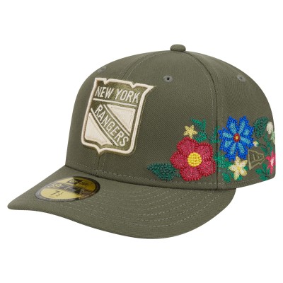 Бейсболка New York Rangers New Era Olive Tonal Florals 59FIFTY