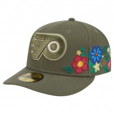Бейсболка Philadelphia Flyers New Era Olive Tonal Florals 59FIFTY