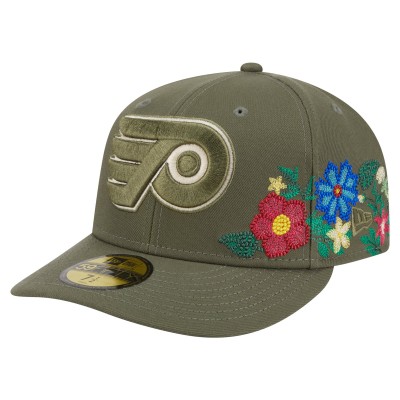 Бейсболка Philadelphia Flyers New Era Olive Tonal Florals 59FIFTY