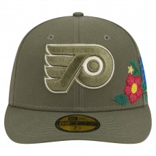 Бейсболка Philadelphia Flyers New Era Olive Tonal Florals 59FIFTY