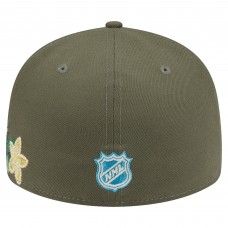 Бейсболка Philadelphia Flyers New Era Olive Tonal Florals 59FIFTY