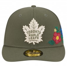 Бейсболка Toronto Maple Leafs New Era Olive Tonal Florals 59FIFTY