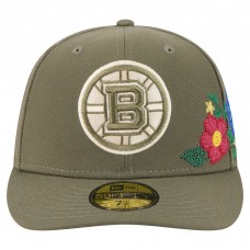 Бейсболка Boston Bruins New Era Olive Tonal Florals 59FIFTY