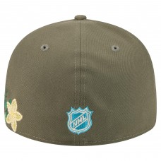 Бейсболка Boston Bruins New Era Olive Tonal Florals 59FIFTY