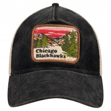 Бейсболка Chicago Blackhawks New Era Black/Cream Vintage Landscape 9TWENTY A-Frame