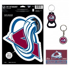 Colorado Avalanche WinCraft 4-Pack Key Rings and Magnets Set