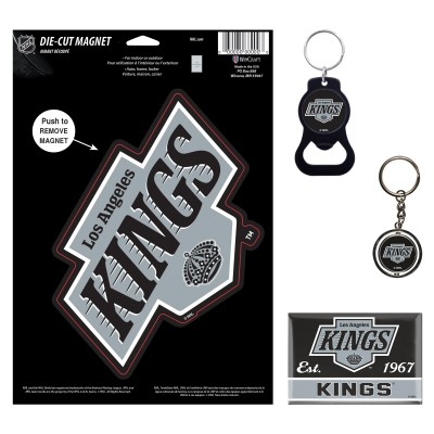 Los Angeles Kings WinCraft 4-Pack Key Rings and Magnets Set