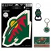 Minnesota Wild WinCraft 4-Pack Key Rings and Magnets Set