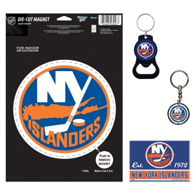 New York Islanders WinCraft 4-Pack Key Rings and Magnets Set