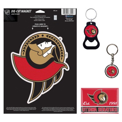 Ottawa Senators WinCraft 4-Pack Key Rings and Magnets Set