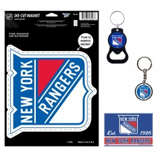 New York Rangers WinCraft 4-Pack Key Rings and Magnets Set New York Rangers WinCraft 4-Pack Key Rings and Magnets Set