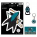 San Jose Sharks WinCraft 4-Pack Key Rings and Magnets Set