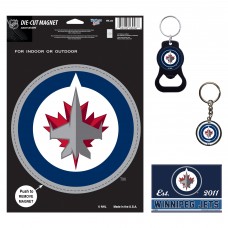 Winnipeg Jets WinCraft 4-Pack Key Rings and Magnets Set