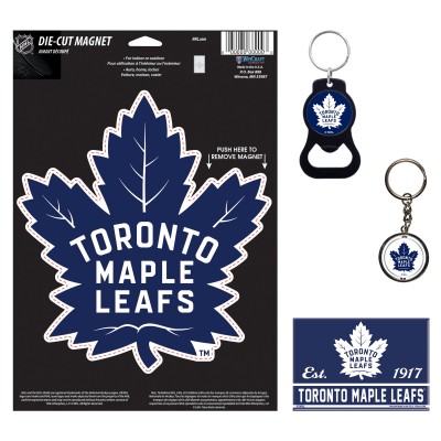 Toronto Maple Leafs WinCraft 4-Pack Key Rings and Magnets Set
