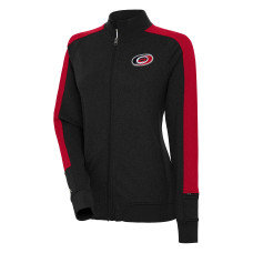 Женская Куртка Carolina Hurricanes Antigua Black Strike Full-Zip Track Женская Куртка Carolina Hurricanes Antigua Black Strike Full-Zip Track
