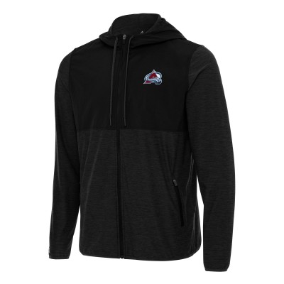Толстовка на молнии Colorado Avalanche Antigua Black Sway Jacket
