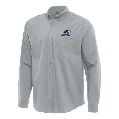 Рубашка Colorado Avalanche Antigua Gray Flight Woven Tri-Blend