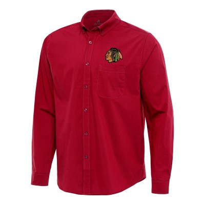 Рубашка Chicago Blackhawks Antigua Flight Woven Tri-Blend - Red