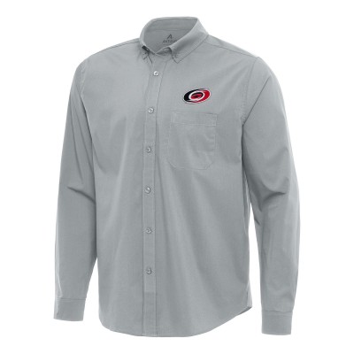 Рубашка Carolina Hurricanes Antigua Gray Flight Woven Tri-Blend