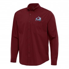 Рубашка Colorado Avalanche Antigua Burgundy Flight Woven Tri-Blend