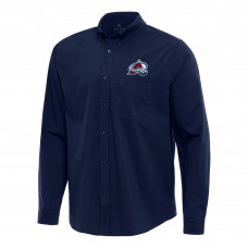 Рубашка Colorado Avalanche Antigua Navy Flight Woven Tri-Blend