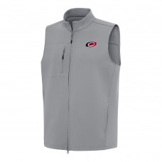 Carolina Hurricanes Antigua Gray Demand Full-Zip Vest