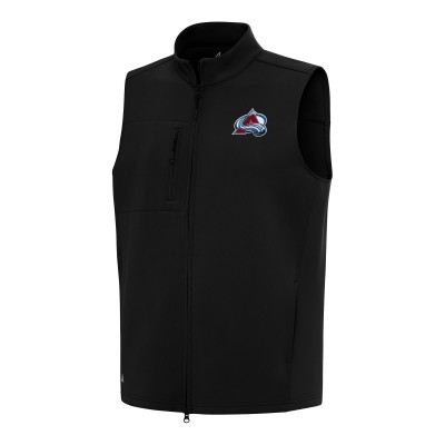 Colorado Avalanche Antigua Black Demand Full-Zip Vest