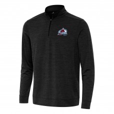 Кофта на короткой молнии Colorado Avalanche Antigua Heather Black Bright