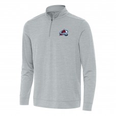 Кофта на короткой молнии Colorado Avalanche Antigua Heather Gray Bright