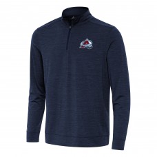 Кофта на короткой молнии Colorado Avalanche Antigua Heather Navy Bright