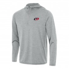 Толстовка на короткой молнии Carolina Hurricanes Antigua Heather Gray Tidy