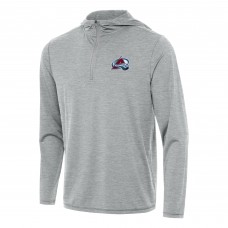 Толстовка на короткой молнии Colorado Avalanche Antigua Heather Gray Tidy