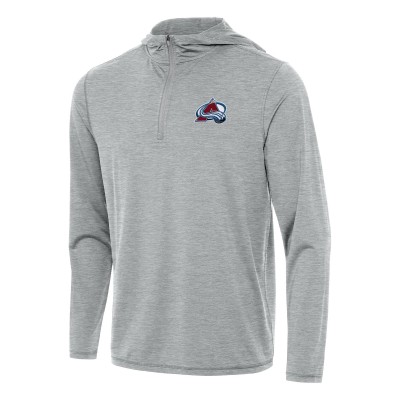 Толстовка на короткой молнии Colorado Avalanche Antigua Heather Gray Tidy