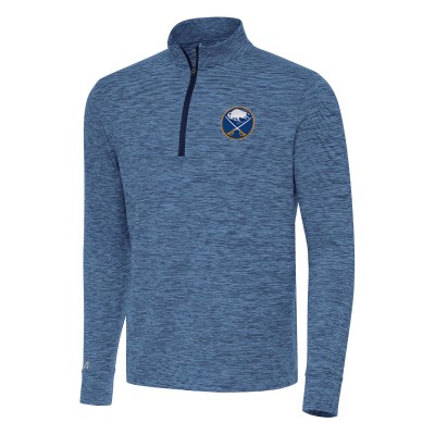 Кофта на короткой молнии Buffalo Sabres Antigua Heather Navy Cause
