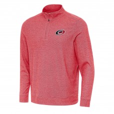 Кофта на короткой молнии Carolina Hurricanes Antigua Heather Red Subtle