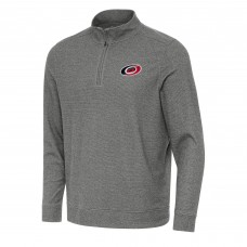 Carolina Hurricanes Antigua Heather Black Subtle Quarter-Zip Sweatshirt