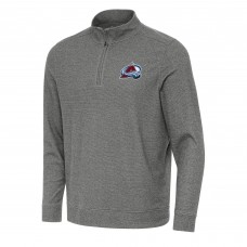 Кофта на короткой молнии Colorado Avalanche Antigua Heather Black Subtle