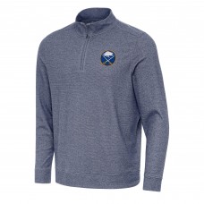 Buffalo Sabres Antigua Heather Navy Subtle Quarter-Zip Sweatshirt