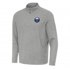 Buffalo Sabres Antigua Heather Gray Subtle Quarter-Zip Sweatshirt