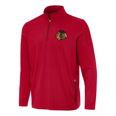 Кофта на короткой молнии Chicago Blackhawks Antigua Perilous - Red