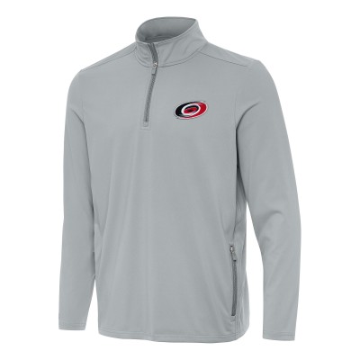 Кофта на короткой молнии Carolina Hurricanes Antigua Gray Perilous