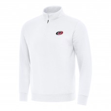 Carolina Hurricanes Antigua White Victory Quarter-Zip Mock Sweatshirt Carolina Hurricanes Antigua White Victory Quarter-Zip Mock Sweatshirt