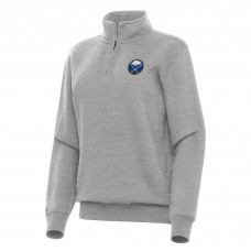 Жанская Buffalo Sabres Antigua Heather Gray Victory Quarter-Zip Sweatshirt