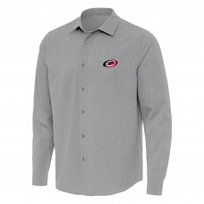 Рубашка Carolina Hurricanes Antigua Gray Exposure Woven