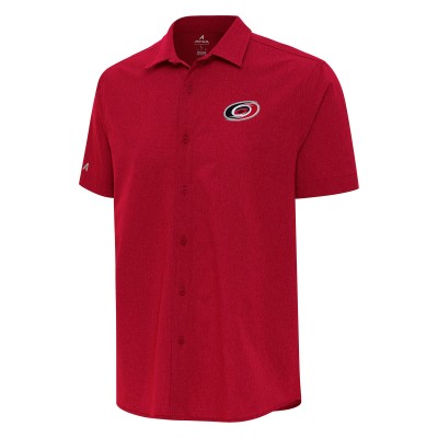 Рубашка с коротким рукавом Carolina Hurricanes Antigua Red Activate Woven